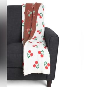 NWT Oversized Cherries Throw Blanket